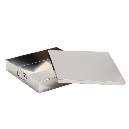 不銹鋼加厚9寸方盒 雙拉手設計防燙手帶蓋子方盤 廚房餐具批發